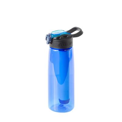 Vesipullo sisäänrakennetulla suodattimella 650 ml